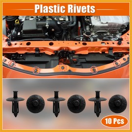 Partuto 10pcs 4mm Hole Dia Push Type Car Door Trim Fender Rivets Clip Replacement