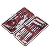 19pcs Manicure Pedicure Nail Clippers Set Stainless Steel Acne Removal