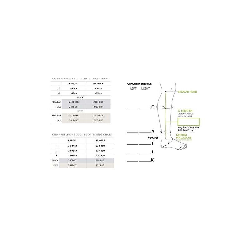 Sigvaris Compreflex Reduce Boot Black Range 3 2803-BTL