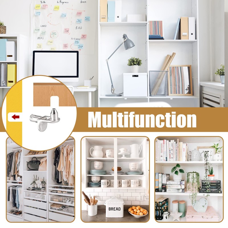 Shelves for Cupboards, 30 Pieces Shelf Brackets, 5 mm Shelf