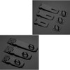 2Pcs 4" Black Heavy Duty Secure Door Latch Hasp and