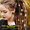 200 Anillos para el Pelo de Rastas, Patrones Exquisitos Ahuecados,
