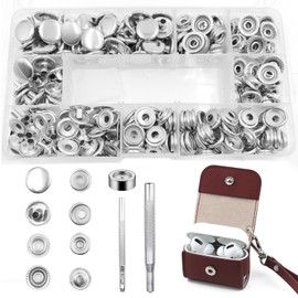 300 Stück Druckknopf Set, 15mm Druckknöpfe Metall mit Fixierwerkzeug Snap Fastener Kleidung Snaps Taste für Leder DIY Craft Brieftasche Handtasche