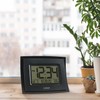 La Crosse Technology WT-8002U-B-INT Digital Black Clock with Indoor Temperature