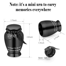 QGJNSGC Small Keepsake Urns for Human Ashes Cremation Urns for Ashes Stainless Steel Funeral Memorial Ashes Holder Mini Cremation Urn for Pet or Human Ash