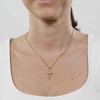 trendor Cross Pendant Gold 333/8 K 22 mm with Gold-Plated