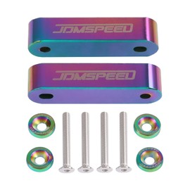 JDMSPEED Neo chapado en cromo CNC Billet de 3/4 pulgadas de repuesto para kit elevador de ventilación de campana + pernos + arandelas