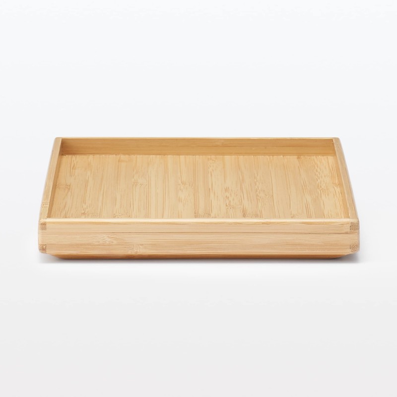 MUJI 12047285 Overlapping Bamboo Rectangular Box, Storage Supplies, Lid, Half,
