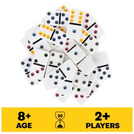 Cardinal Mexican Train Dominoes Game in Aluminum Carry Case, for Families and Kids Ages 8