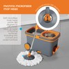 Casabella Microfiber Spin Mop and Bucket System with Replacement Head