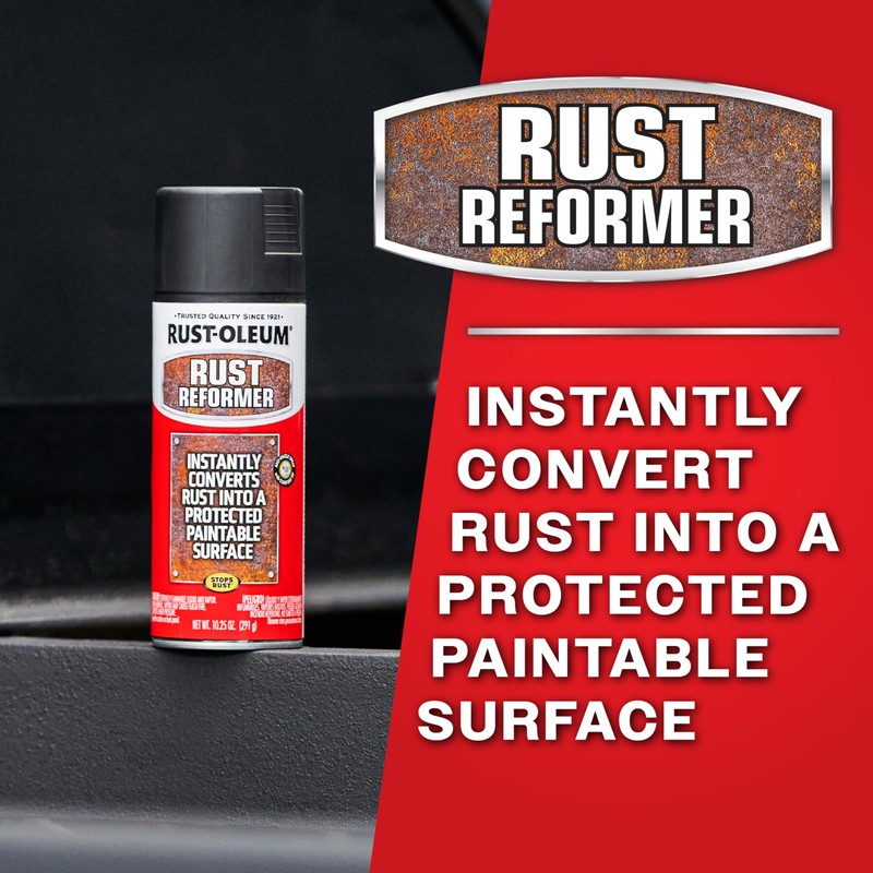 Rust-Oleum 248658-6PK Stops Rust Reformer Spray Paint, 10.25 oz, Black,