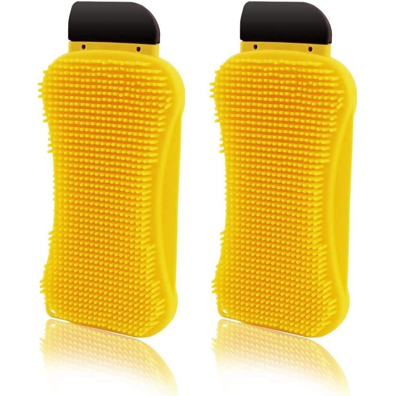 2PCS Silicone Sponge Multi-Purpose 3 in 1 Household Dish Scrubber