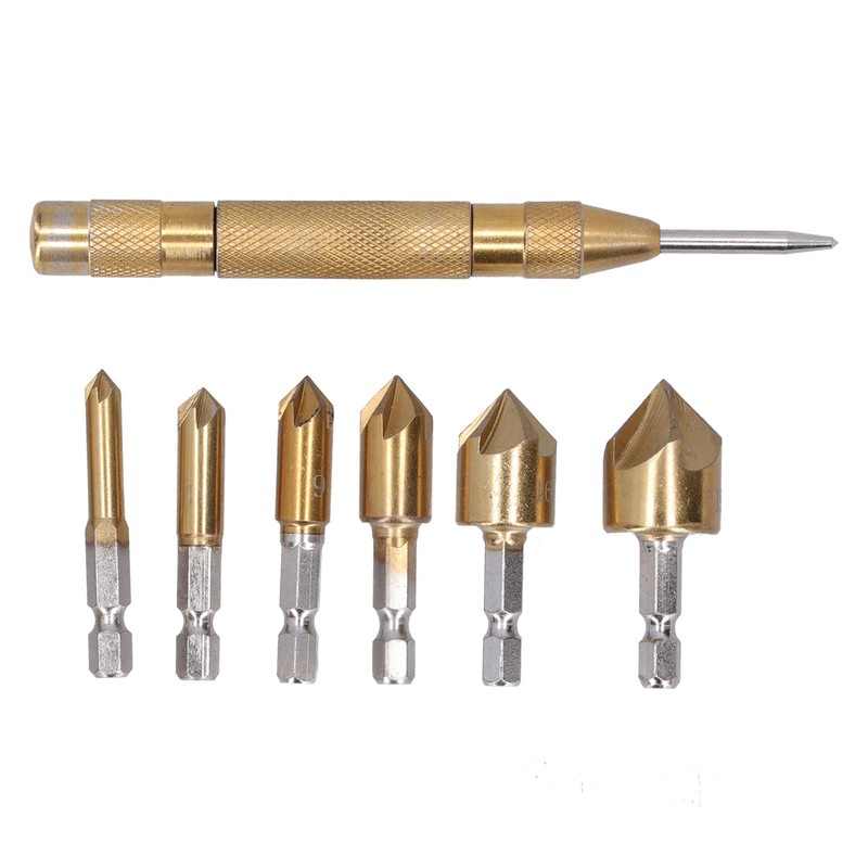 Chamfer Drill Bit Hex Shank 5 Flute Countersink Hole Opener