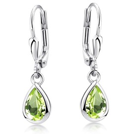 MATERIA by Matthias Wagner SO-448 Gemstone Drop Earrings 925 Silver, Sterling Silver