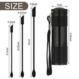 Hortsun 16 Pcs UV Curing Putty Kit for 3D Prints and Models Include Rechargeable 395nm UV Flashlight Disposable Gloves Silicone Applicator for Crafts Model Repairs, Fast Curing in Seconds