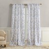 Laura Ashley Hydrangea Window Curtains with Rod Pocket, 96-inch Length,