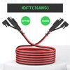 SAE 10FT 16AWG Battery Charger Extension Cord with Quick Disconnect