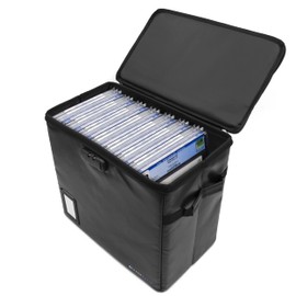 CASEMATIX Graded Comic Book Storage Fits 30 CGC Graded Comics, Hard Shell Fire Resistant Comic Book Bin with Three Internal Comic Book Box Dividers, Includes Zipper Lock