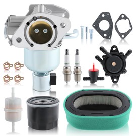 GoaMotors KT735 Carburetor with Air Oil filter Fuel Pump Kit for Kohler KT725 KT730 KT735 KT740 KT745 Engines 7000 Series 22HP 23HP 24HP 25HP 26HP, Replace #1685321-S 32-853-34-S 32-853-50-S