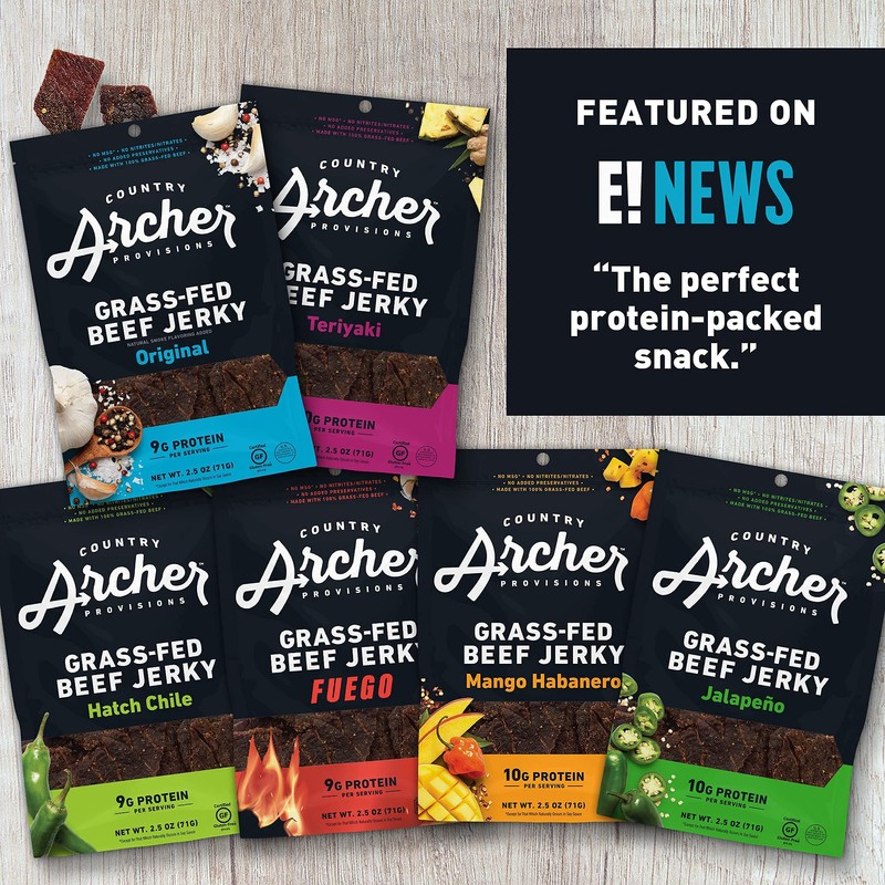 Country Archer Grass-Fed Beef Jerky Variety Pack - Beef Jerky