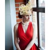 5-Pack Khaki Apricot Fascinator Hat for Women Tea Party Veil