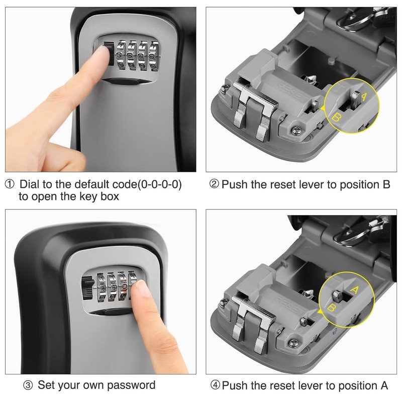 IndoTeam Key Safe Wall Mounted – Key Holder Lock Box