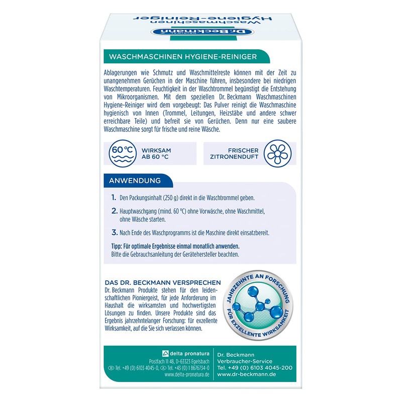 Dr. Beckmann Washing Machine Hygienic Cleaner with Activated Carbon 14762