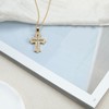 SUPJEWE 14K Gold Cross Pendant Necklace with Cubic Zirconia, Chain