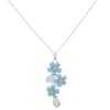 Forget Me Not Silver Plated Cascade Necklace
