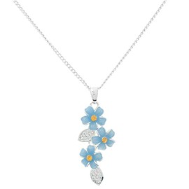 Forget Me Not Silver Plated Cascade Necklace