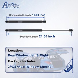 AiYiGu Rear Window Shocks Struts for 2018-2025 Jeep Wrangler