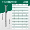 PARCO Flat Head Screws 6 x 100 mm, Pack of
