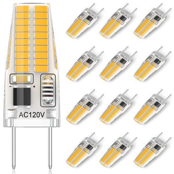 12-Pack G8 LED Bulb Dimmable, 120V 20W 25W T4 JCD