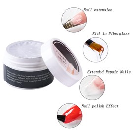 UV Fibreglass Gel UV Builder Gel Transparent Gel UV Builder Nail Gel Nail Extension Gel Kit for Gel Nails with 100 Nail Stencils