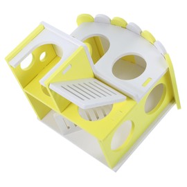 Totority Double Layer PVC Hamster Hideout House with Ladder Guinea Pig Hideout for Small Pets Private Relaxation Space for Hamsters Hedgehogs and Chinchillas