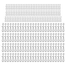SING F LTD 100PCS 13.5mm & 100PCS 22mm Sea Fishing Quick Change Lead Bait Snap Rig Clip Stainless Steel Hanging Snap Connector Speed Clips Hook Safety Decoy Swivels Snap