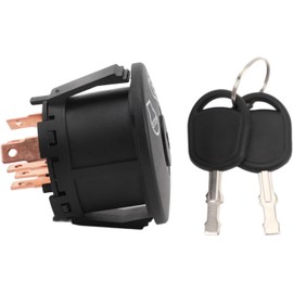 Qiilu Interruptor de Arranque de Encendido 9251741 con Llave, Repuesto para Tractor Cortacésped, Interruptor de Llave de Encendido, Interruptor de Encendido de