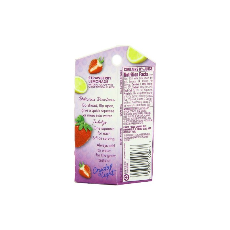 Crystal Light Liquid Lemonade Drink Mix Carded Pack, Strawberry, 1.62