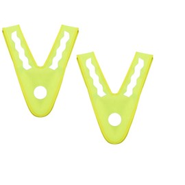 Emezddo Pack of 2 Children's High Visibility Vest, Lightweight V-Shape Children's Safety Vest, Reflective Collar Safety Vest, Universal Reflective Vest, Signal Collar Light Vest, for Children Adults