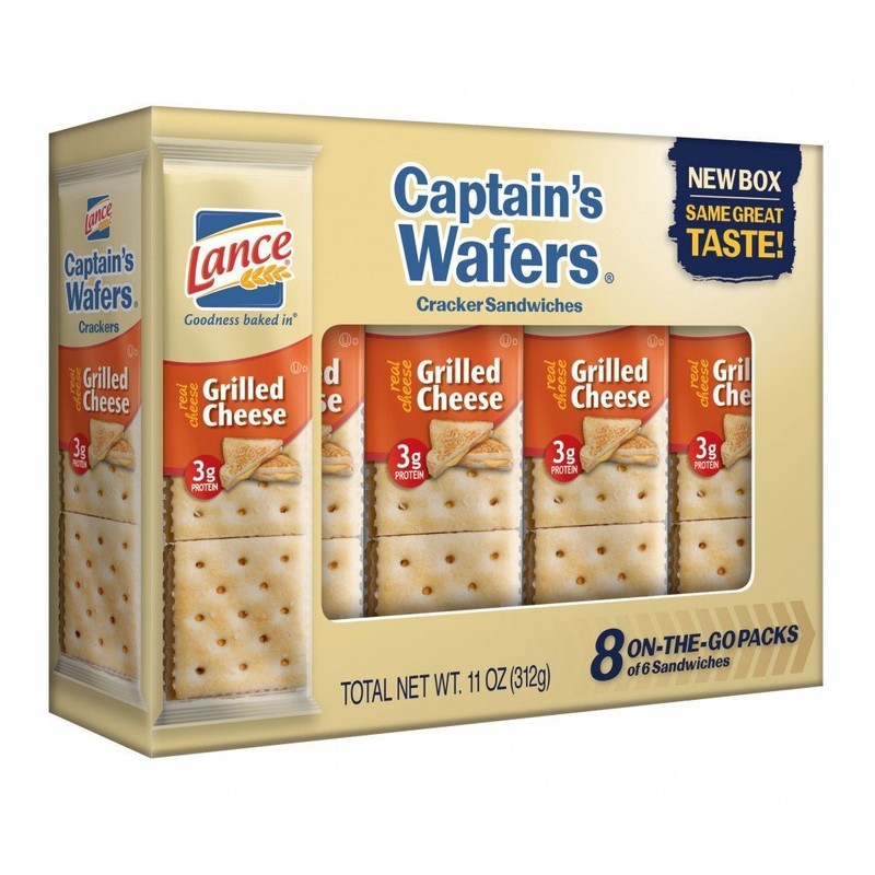Lance Captains Wafers Crackers Grilled Cheese 8 Count (Pack of