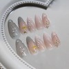 ONPRESS 24Pcs Ocean Shell Press on Nails Medium Almond Fake
