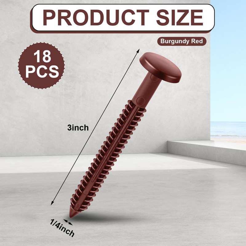 Blulu 18 Pcs 3 Inch Vinyl Shutter Fastener Window Panel