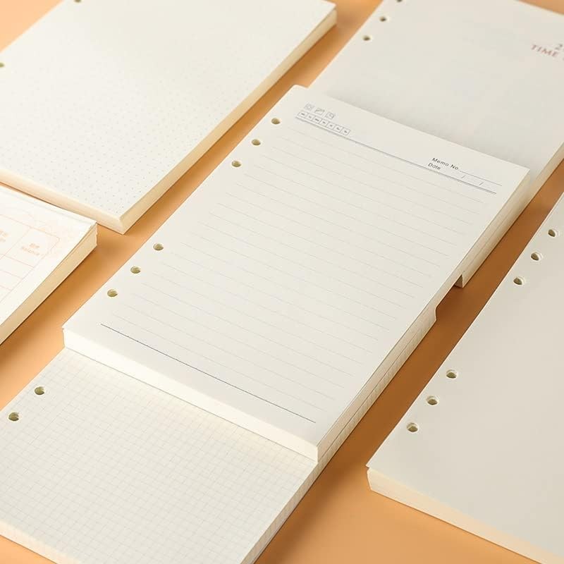 A5 Refill Paper,100GSM Thick Refillable Paper 6 Hole Filler Inserts