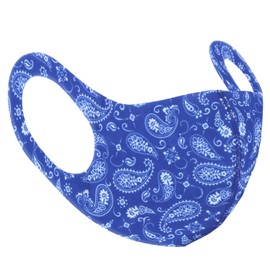 Zac's Alter Ego Non Medical Royal Blue Paisley Print Face Mask/Cover