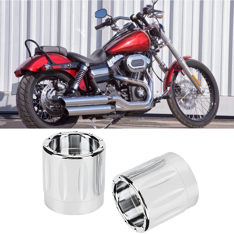 2pcs Aluminum Alloy Motorcycle Axle Skull Nut Bolt Cover Cap