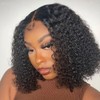 8 inch Short Water Wave Wig Human Hair 4x4 Glueless