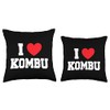 My Heart I Love Kombu Throw Pillow, 16x16, Multicolor