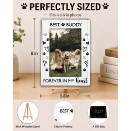 Dog Picture Frame 4×6，Pet Lovers Gift for Women
