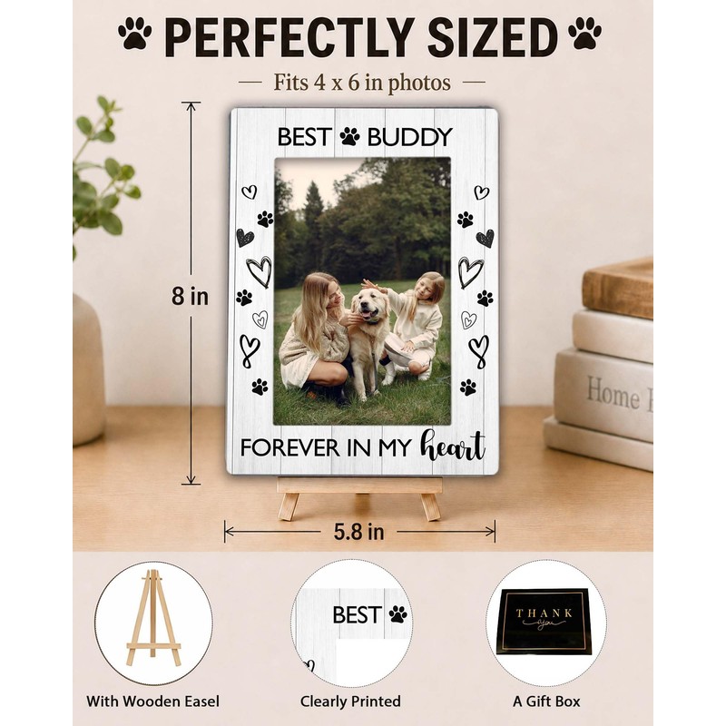 Dog Picture Frame 4×6，Pet Lovers Gift for Women