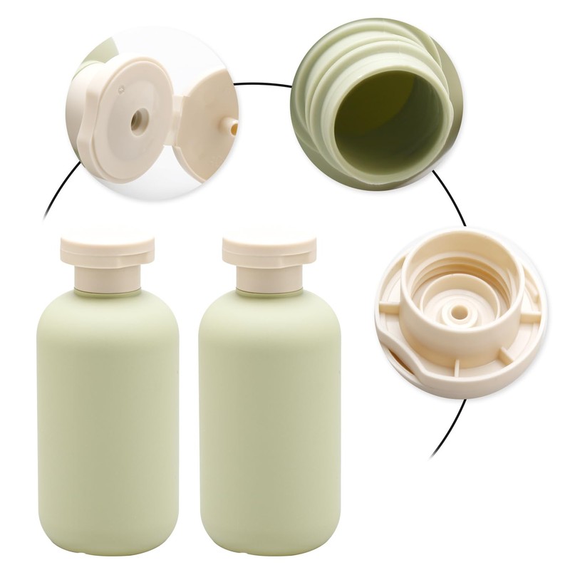 Rumyve 2Pcs Squeeze Bottles,200 ML Portable Refillable Travel Containers with